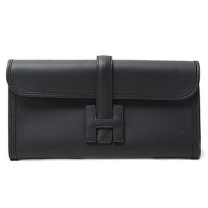 Hermes Bag Jige Elan Second Bag, Swift Leather, Black